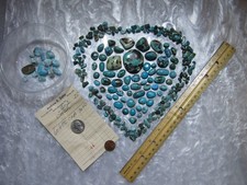 COLLECTION OF GENUINE THE BATTLE MOUNTAIN BLUE GEM TURQUOISE POLISHED 1093ct