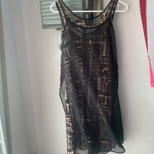 Simply Vera Vera Wang Copper Sequin Formal Evening Cocktail Sz S NWT GLT 