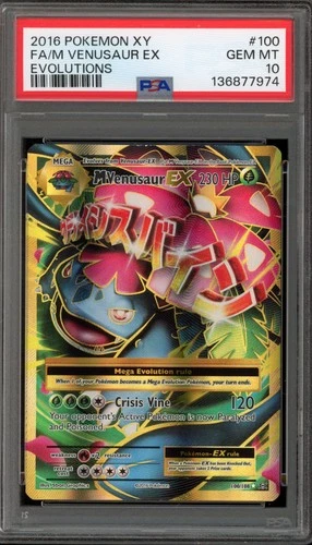 Pokemon M Venusaur EX XY Evolutions Full Art #100 PSA 10 Gem Mint