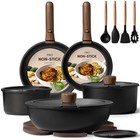 Nonstick Cookware Set Detachable Handle Pots Pans Kitchen 19 Piece Oven Safe