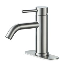 Bathroom Faucets One Hole Modern Sink Faucet Brushed Nickel, Single Handle Rv...