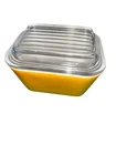 Pyrex Orange Friendship 501 Refrigerator Glass Dish With Lid Vintage