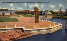 Carl Miles Monument & The Rocks ~ Christiana Park Wilmington Delaware ~ 1940s