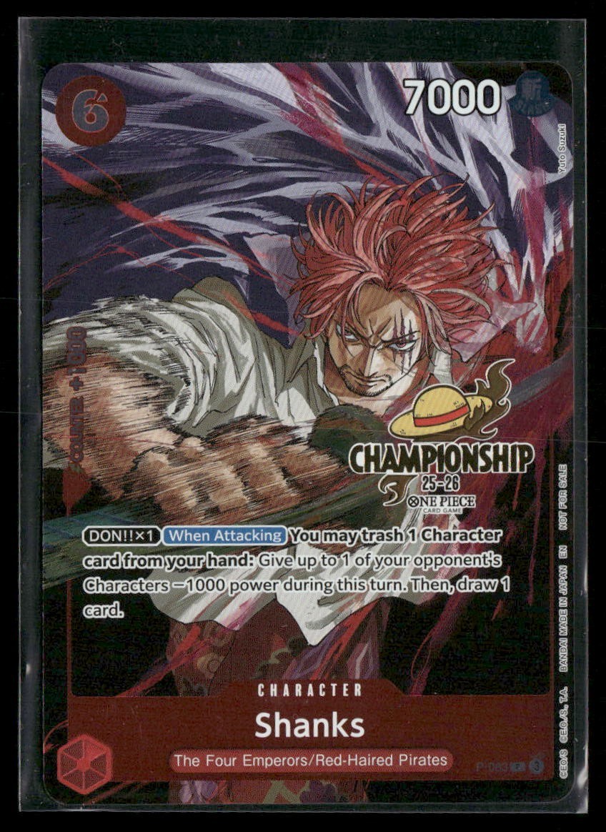 2025 One Piece Shanks Championship Gold Foil Stamp Card CS Event English P-083