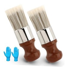 2PCS Salve Brush for Furniture, Wood Furniture Brush with 1Pair Gloves, PET