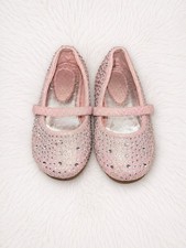 Dream Pairs Girls Size 4 Pink Rhinestone Ballet Flats Mary Jane Sparkle