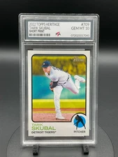 2022 Topps Heritage #709 Tarik Skubal RARE SHORT PRINT Graded GEM MINT PTA 10 🔥