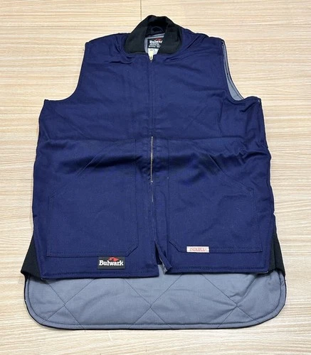 NEW Bulwark FR Flame-Resistant Workwear Men's Insulated Vest Zip Up Sz SMALL - product listing photo