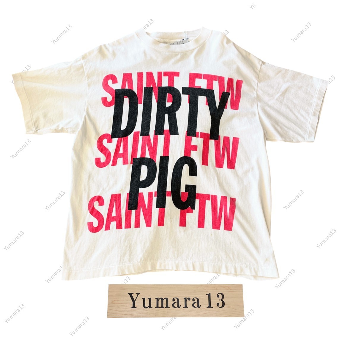 SAINT Mxxxxxx DIRTY PIG Tシャツ　L SAINT Mxxxxxx SS Tee Dirty Pig White T-shirt | eBay