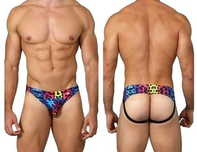 Pikante 0233 Compatibility Printed Jockstrap Black Multi Color - S, Med & Large
