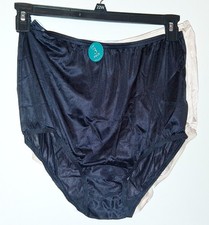 Vanity Fair Perfectly Yours Ravissant Nylon Briefs Panty Size 7 BLK WHT Nude NWT