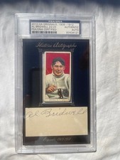 2013 HISTORIC AUTOGRAPHS 1909-1912 T206 AL BRIDWELL TOBACCO CARD W/ CUT AUTO PSA