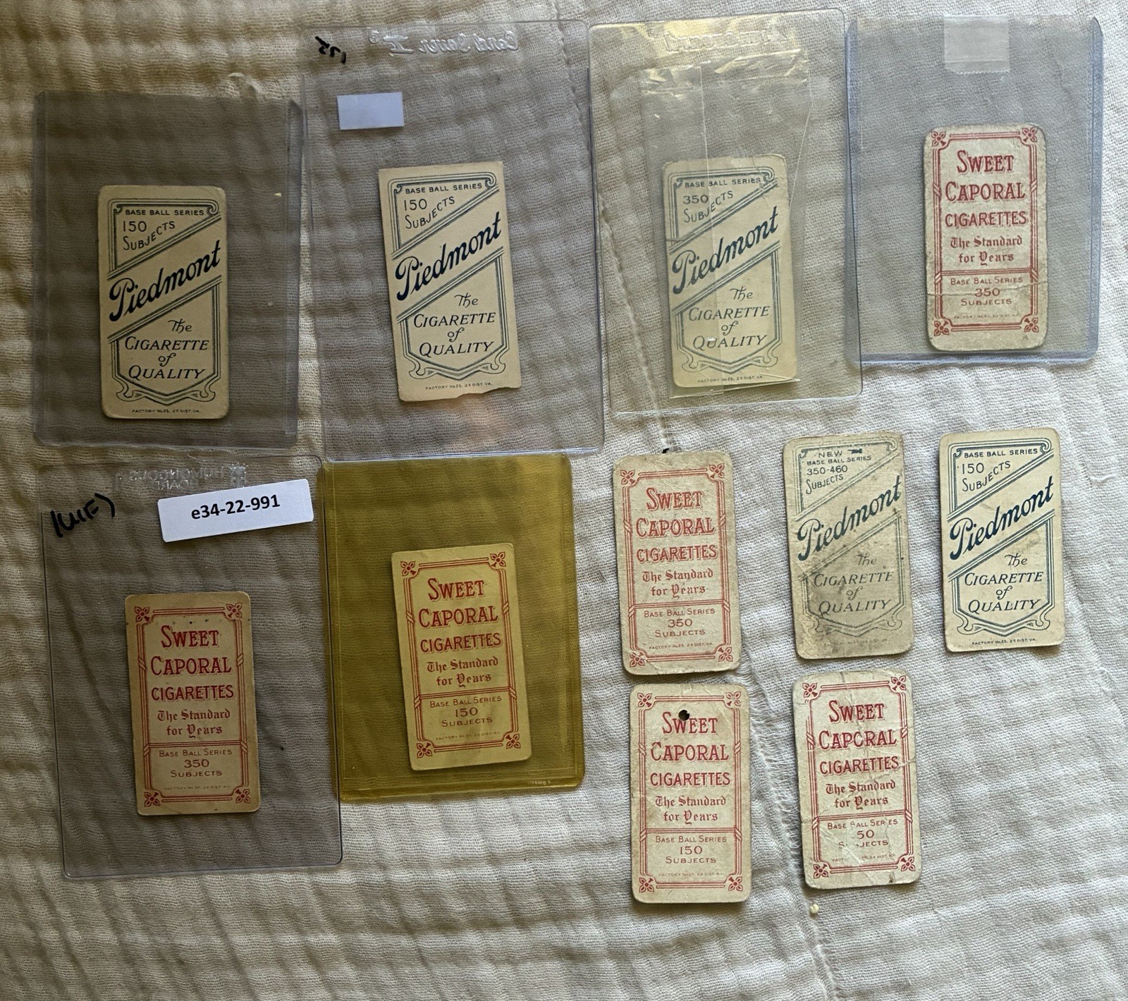 T206 Eleven Raw New York National Baseball Tobacco Cards Poor Condition Not PSA view 2