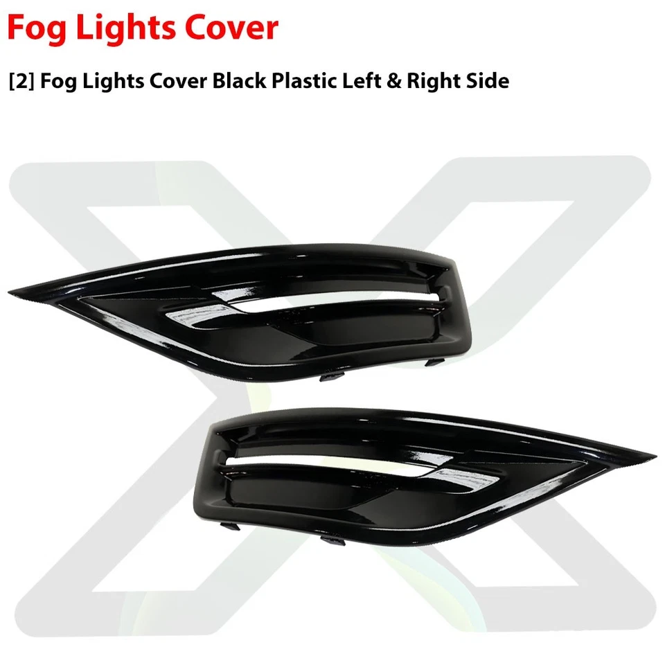 Front Fog Lights Cover Black Plastic Left & Right Side For 2013-2019 Ford Taurus Foto 2 de 4