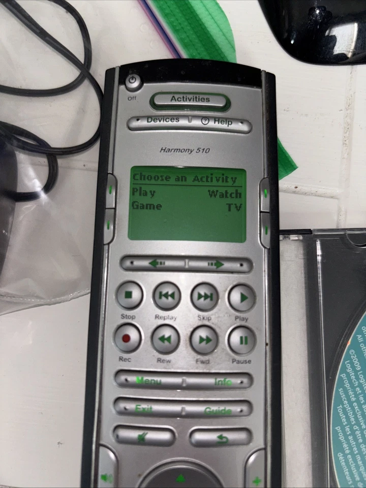 Logitech Harmony One Remote with Charging Dock and Playstation 3 Adapter PS3 - Image 3 of 4