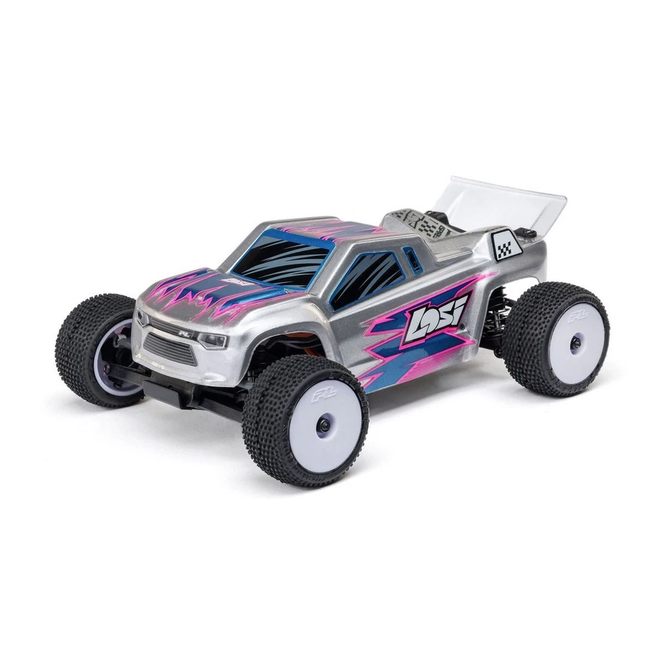 Losi LOS-1392T2 1:28 Micro-T 2S 2WD RTR Stadium Truck Brushed Silber - Bild 3 von 4