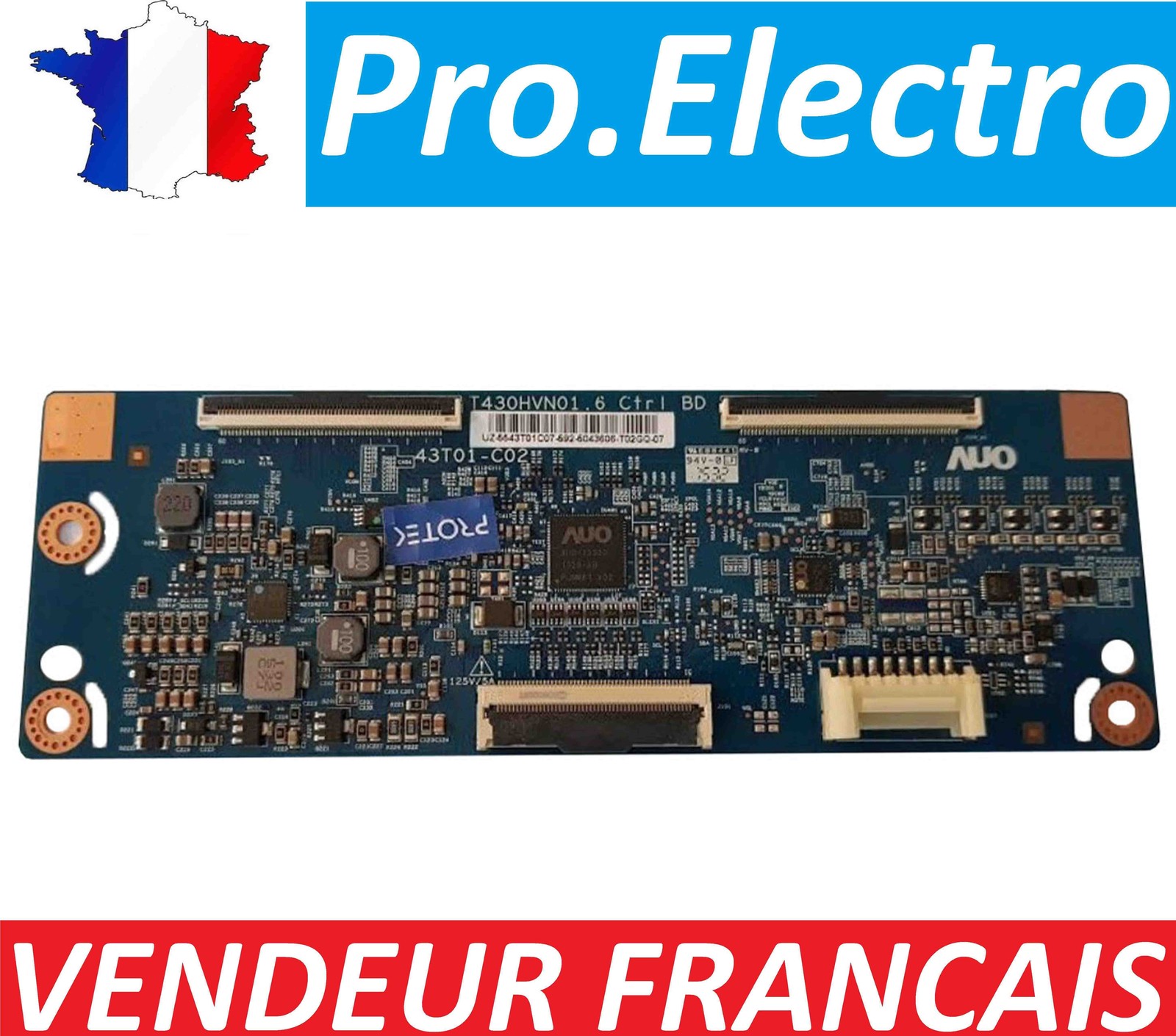 T-CON T430HVN01.6 5550T15C07 pour Téléviseur LUXOR LUX0150006 50"