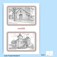 CP M 46142-152 CARTE POSTALE 2 DESSINS 46 ASSIER