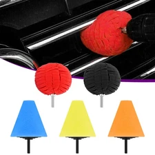 Foam Drill Polishing Cone Ball Pads Kit Car Hub Waxing Buffing Wheel Polisher