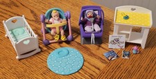 Zuru My Mini Baby Awake Twins Series 2 w/Car Seat, Swing, Books More