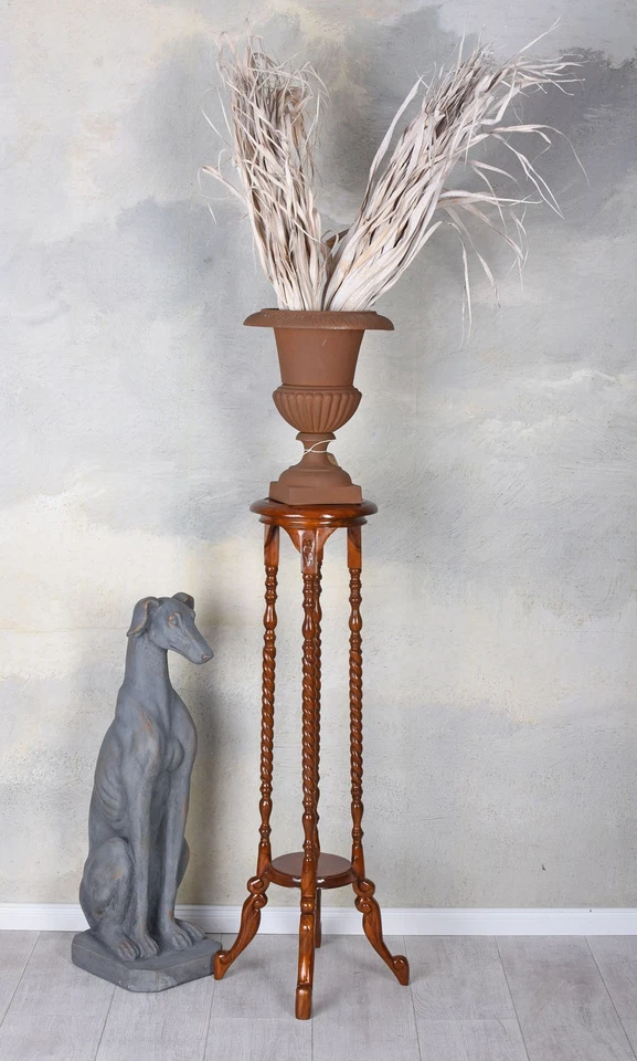 Blumentisch Mahagoni Säule Antik Blumenständer Massivholz Blumensäule Podest neu - Bild 2 von 4