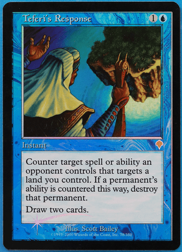 Teferi's Response FOIL Invasion NM Blue Rare MAGIC CARD (ID# 507364) ABUGames - Picture 1 of 2