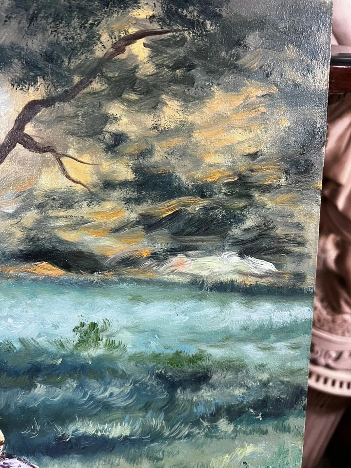 Claude Monet - Increíble pintura al óleo - Lienzo hecho a mano - firmado - Con etiquetas Foto 4 de 4