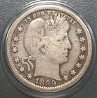 1899 Barber Silver Quarter Dollar  25c Philadelphia Mint