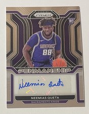 2021-22 Panini Prizm Rookie Penmanship Autograph #RP-NQU Neemias Queta Rc Auto