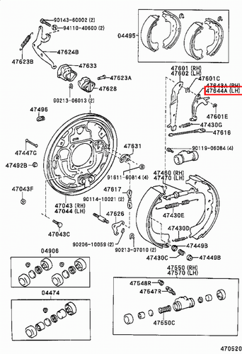 Genuine LandCruiser HJ75 HJ61 HJ60 HJ47 HDJ80 HDJ79 Rear LH Brake Adjuster Lever - Picture 6 of 20