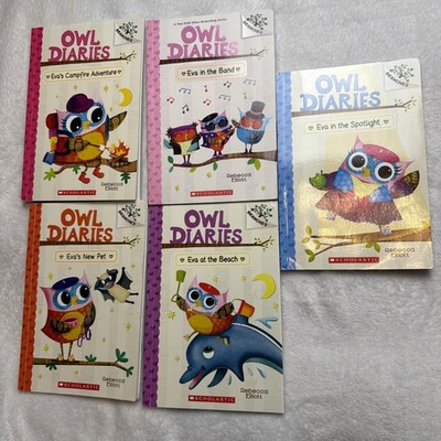 OWL DIARIES Chapter Books Set Rebecca Elliott Scholastic Early Read Lot of 5