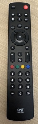 Original One for All URC1210 Contour Universal Fernbedienung für Fernseher - Schwarz