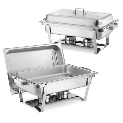 Stainless 9 Qt Rectangle Chafing Dish 2-Pack for Banquet Wedding Buffets