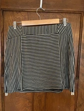 Ibex women’s lineup skirt merino wool striped side cinched medium casual