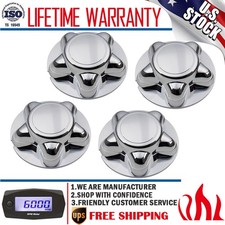 4 Pack Chrome Wheel Center Hub Caps Cover for 1997-2003 Ford F-150 Expedition 7"
