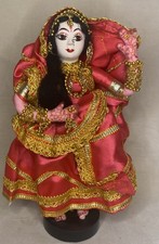 Vintage 8  handmade Rajasthani Indian fabric doll