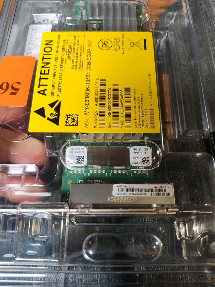 Dell QL41164HFRJ Quad Port QLogic FastLinQ 41164 10G Base-T Server Adapter... - Image 2 of 4