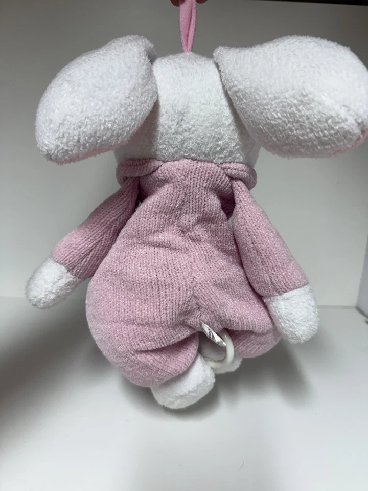 Brinquedo musical Soft Dreams coelho branco puxar berço "Rock-a-Bye Baby" - Imagem 2 de 4