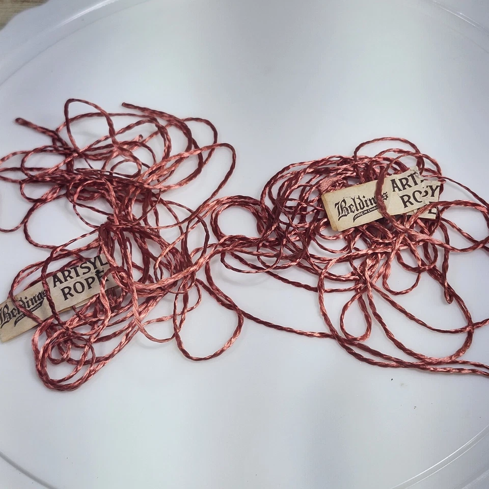 Antique Silk Thread Embroidery Shades of Pink Lot of 10 - Image 2 of 4