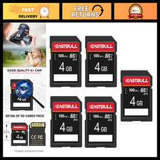 5-Pack 4GB Class 10 SD Cards U1 V30 High-Speed 100MB/s for Camera  Video, Mini