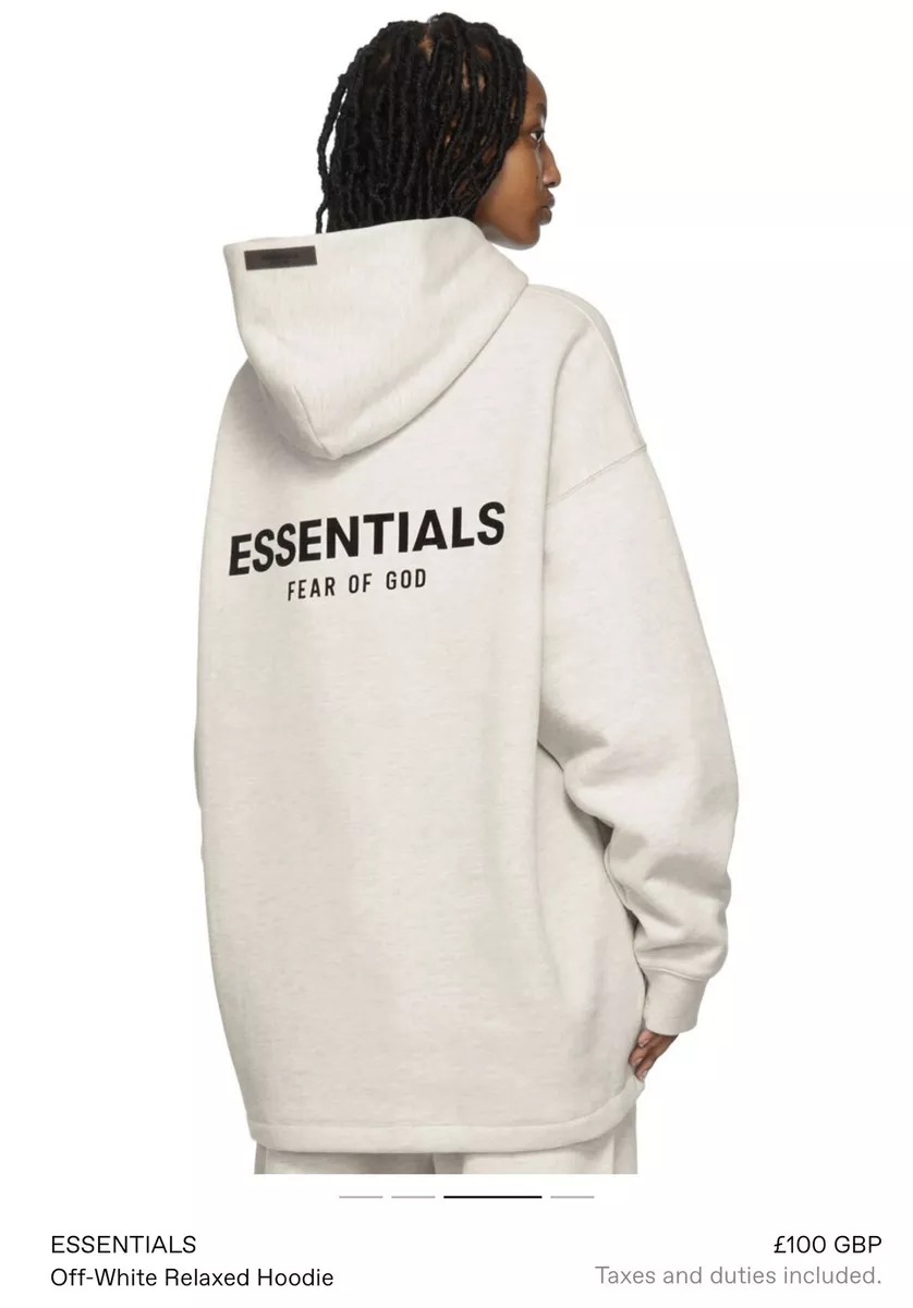 essentials hoodie Xs Off White - Fits 6-12 Size Women