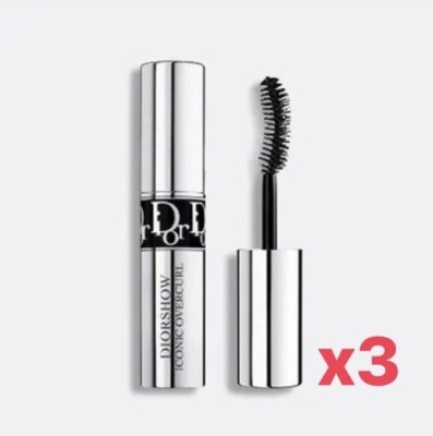 3 x Dior Diorshow Iconic Overcurl Mascara Black 090 4ml each Deluxe Size