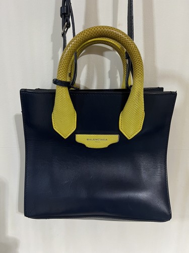 Balenciaga Blue & Citrus Smooth Calfskin Karung Mini All Afternoon Tote Rare - Bild 19 von 24
