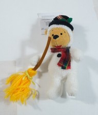 Vintage Disney Winnie the Pooh Mini Bean Bag Snowman Pooh 8" Plush