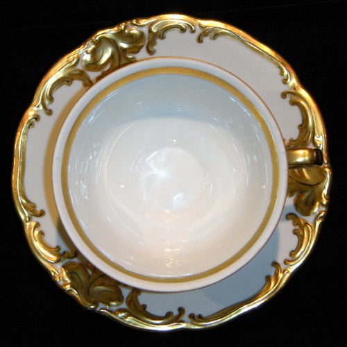 Vintage WALBRZYCH Poland "WLB3" Ornate Heavy Gold Scrolls w/ Black Dinnerware - Picture 59 of 106