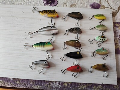 Leurre De Pêche Vintage Heddon Bayou Boogie - Modèle Pico, 5 Rayures Vert/jaune écaille, Occasion