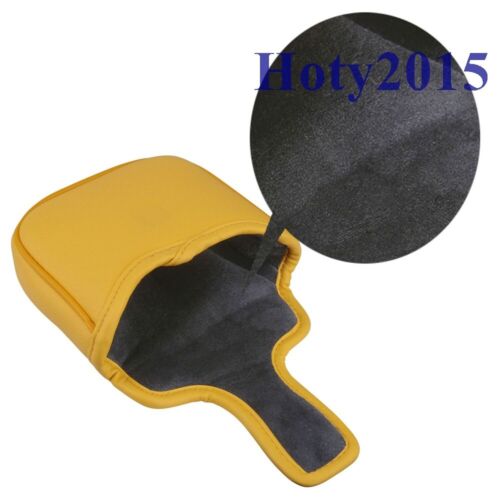 Copricapo putter quadrato golf in pelle gialla chiusura magnetica - Foto 5 di 5