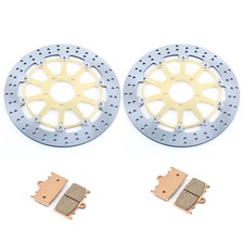 Front Brake Discs Pads For ZX6R 95-97 ZZR 600 90-06 KR-1S 90-92 ZZR 400 90-99
