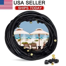 20Ft Hose Outdoor Patio Water Misting Cooling System Fan Mister Mist Nozzles US
