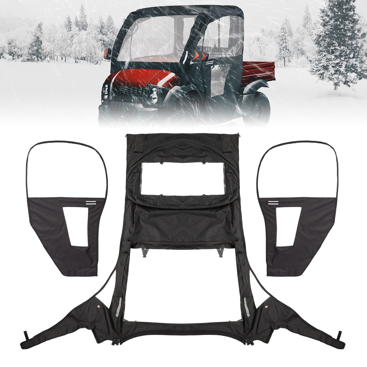 For Kawasaki Mule 600 610 XC 2005-16 UTV Cabin Cab Enclosure Set